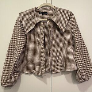 Zara brown checkered shirt